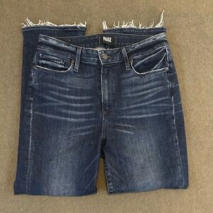Paige Jacqueline Straight Raw Hem Jean